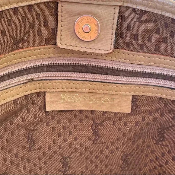 Yes Saint Laurent tote bag gold coated canvas - Picture 10 of 13